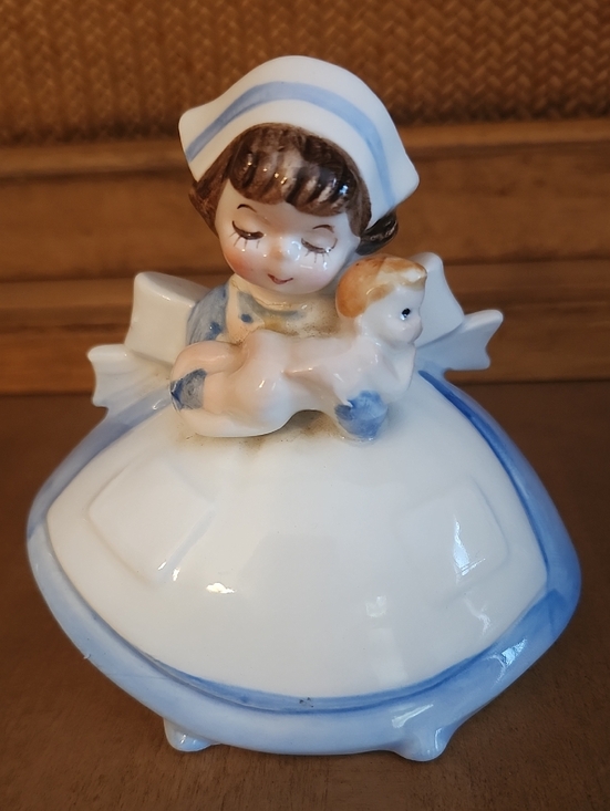Lefton Other - Vintage Lefton Nurse Holding Baby Figurine #4706 | Red Foil Tag Japan